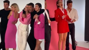 Las redes estallaron | "Pura carcajada": Millaray Viera mostró el detrás de cámara con Mario Casas y Antonio Banderas