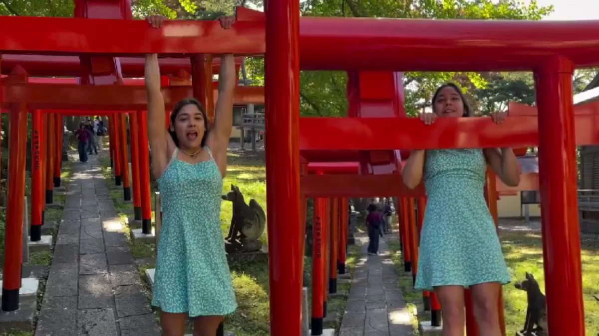 Influencer chilena causa indignación en redes sociales tras hacer ejercicio en un torii: "Espero que Japón le prohíba entrar al país"